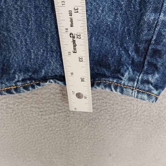 Levis 501 Jeans Mens 38x36 Blue Medium Wash Denim Straight Leg Button Fly - Picture 5 of 16